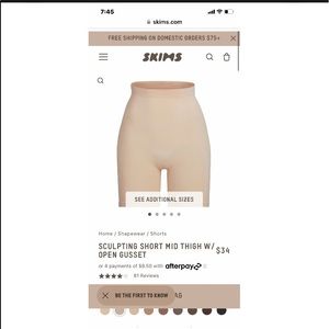 Brand new skims shapewear